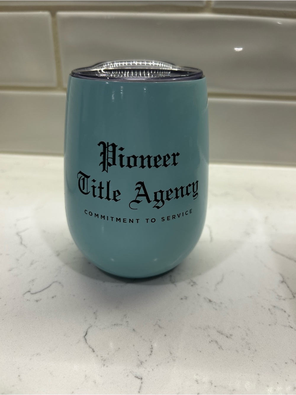 Pioneer Title Agency Stainless Steel Tumbler with Lid